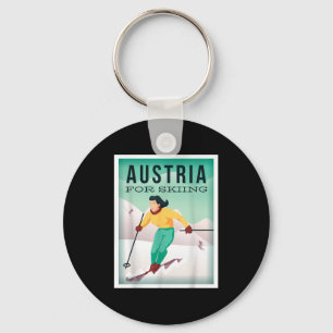 Austria For Skiing Pistensau & Skihaserl Get O Key Ring