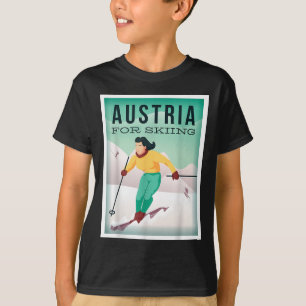 Austria For Skiing Pistensau &amp; Skihaserl Get O T-Shirt