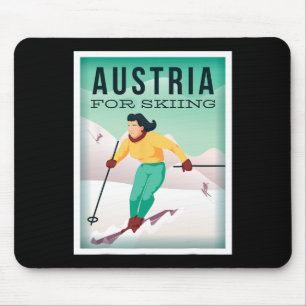 Austria For Skiing Pistensau And Skihaserl Get On Mouse Mat