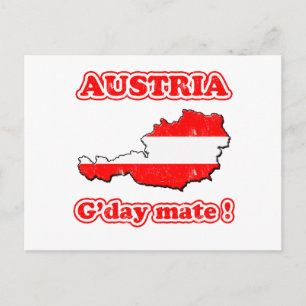 Austria - G'day mate ! Postcard