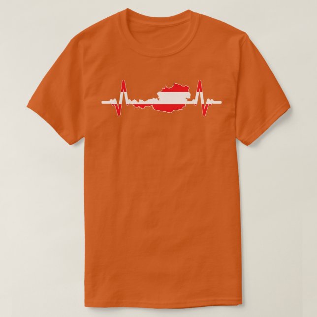 Austria heartbeat home tradition pride T-Shirt (Design Front)