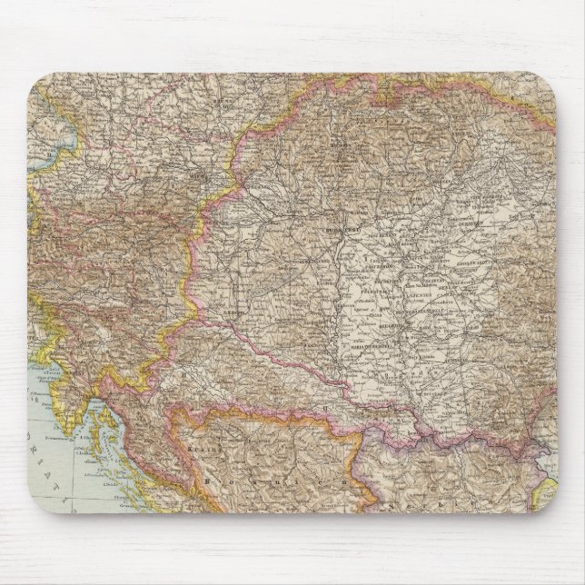 Austria Hungarian Empire Map Mouse Mat (Front)