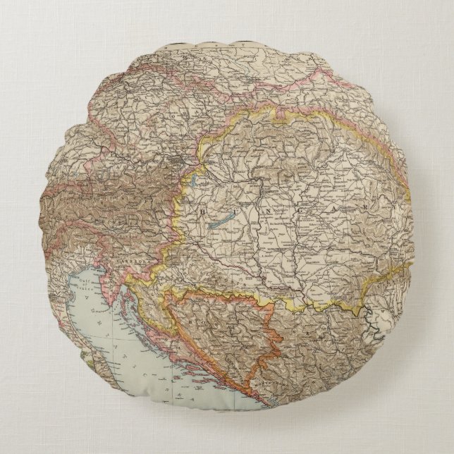 Austria Hungary 2 Round Cushion (Front)