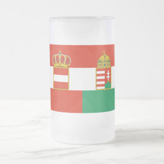 Austria-Hungary Flag (1869-1918) Frosted Glass Beer Mug