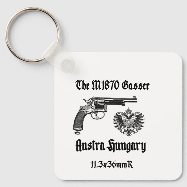 Austria Hungary M1870 Gasser Revolver  Key Ring (Front)