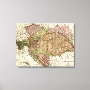 Austria-HungaryPanoramic MapAustria-Hungary Canvas Print