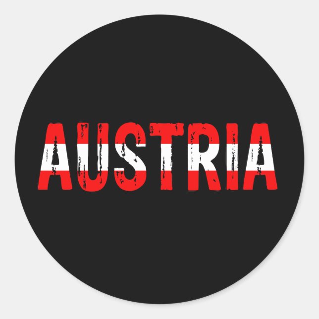 Austria, I love Austria Classic Round Sticker (Front)