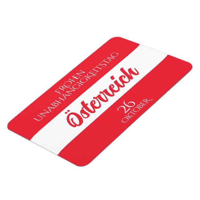 Austria Independence Day Austrian National Flag Magnet (Left Side)