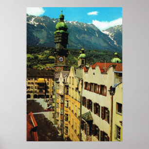Austria, Innsbruck, Tyrol, Golden roof , old city Poster
