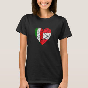 Austria Italy Heart Italian Flag Austrian Flag Lov T-Shirt