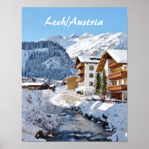 Austria Lech am Arlberg in the Winter Poster