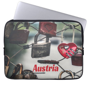 Austria Love Locks Bridge Salzburg Laptop Sleeve