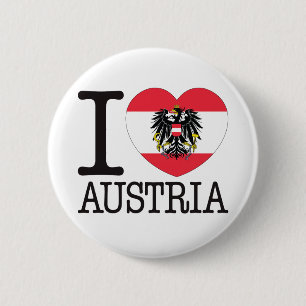 Austria Love v2 6 Cm Round Badge