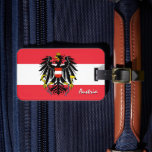 Austria Luggage Tags, patriotic Austrian Flag Tag<br><div class="desc">Luggage Tag: Austrian Flag & Austria holiday suitcase,  luggage tags - love my country,  travel,  national patriots / sports fans</div>