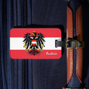 Austria Luggage Tags, patriotic Austrian Flag Tag
