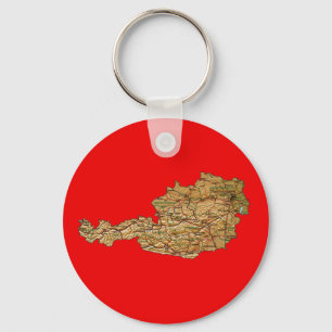 Austria Map Keychain