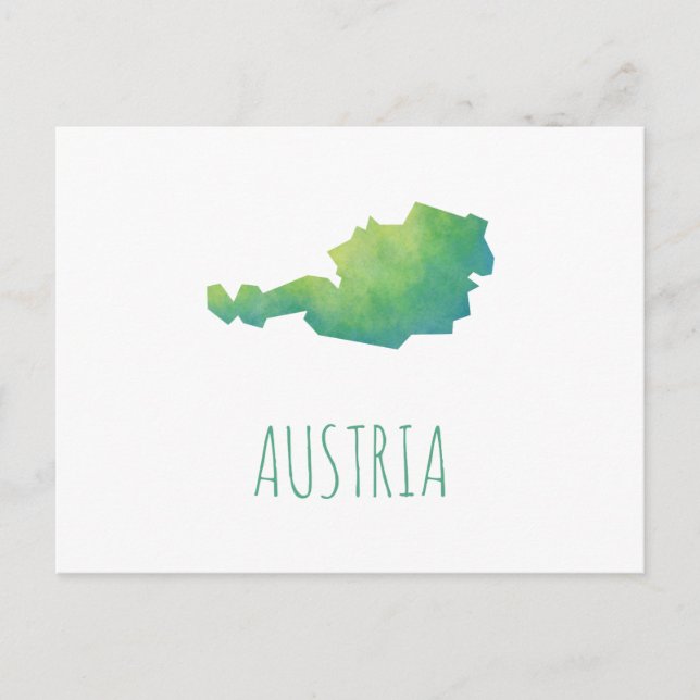 Austria Map Postcard (Front)