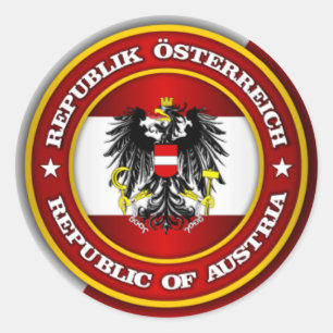 Austria Medallion Classic Round Sticker