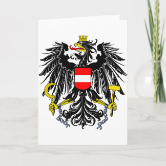 Austria Official Coat Of Arms Heraldry Symbol Card