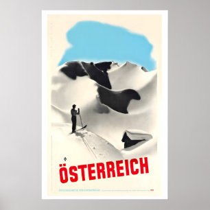 Austria Österreich Vintage Ski Poster
