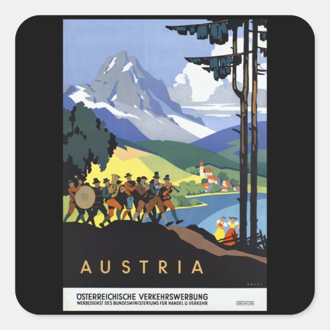 Austria Parade - Austria - Vintage Travel Square Sticker (Front)