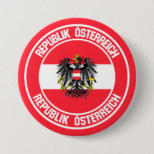 Austria Round Emblem 7.5 Cm Round Badge