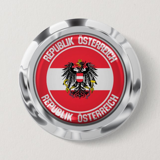 Austria Round Emblem 7.5 Cm Round Badge (Front)
