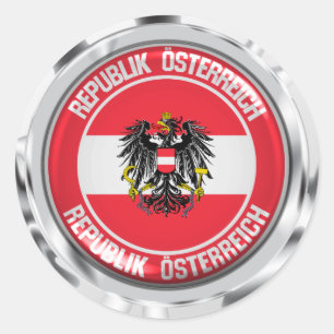 Austria Round Emblem Classic Round Sticker