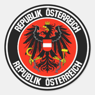 Austria Round Emblem Classic Round Sticker