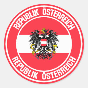Austria Round Emblem Classic Round Sticker