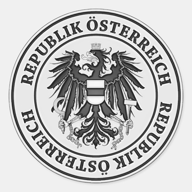Austria Round Emblem Classic Round Sticker (Front)