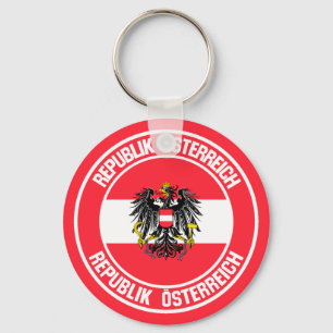 Austria Round Emblem Key Ring