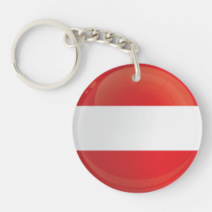 Austria  Round Icon Flag Key Ring