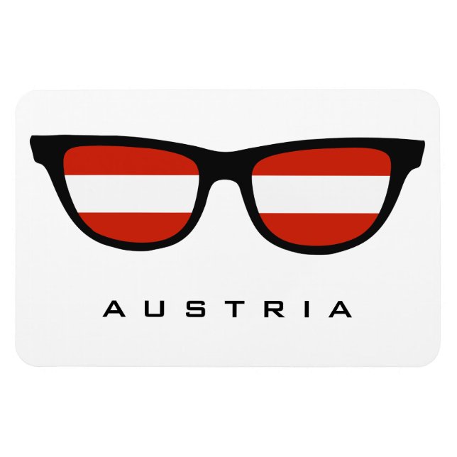 Austria Shades custom text & colour magnet (Horizontal)
