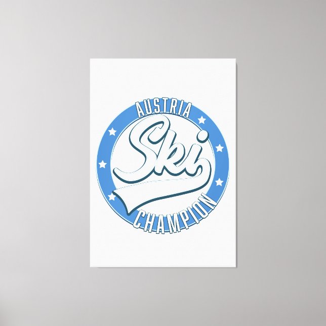 Austria Ski Champion logo Canvas Print (Front)
