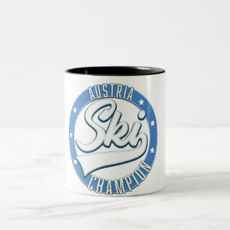 Austria Ski Champion logo Two-Tone Coffee Mug