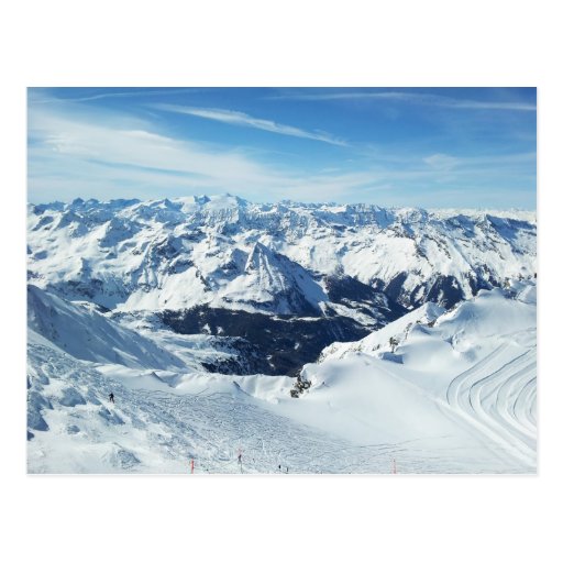 Image of austria ski mountain travel alps snow landscape Postcard