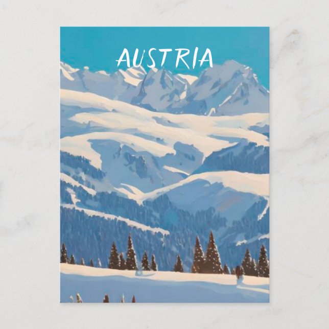 Austria ski postcard (Front)