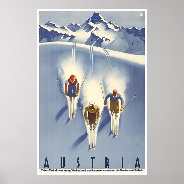 Austria Ski Poster Travel Print Wall Ar (Front)
