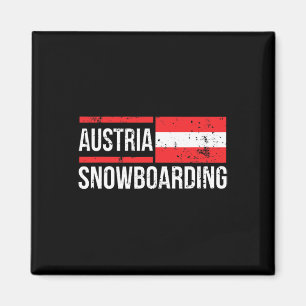 Austria Snowboarding Austrian Flag Race Halfpipe S Magnet