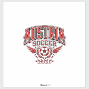 Austria Soccer 2026 Soccer Bold Country Typography