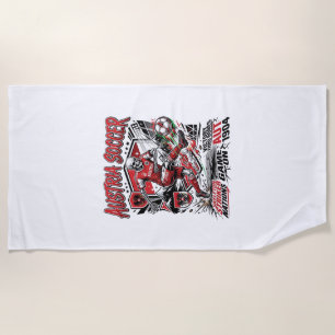 Austria Soccer Skeleton Striker Nations Poster Sty Beach Towel