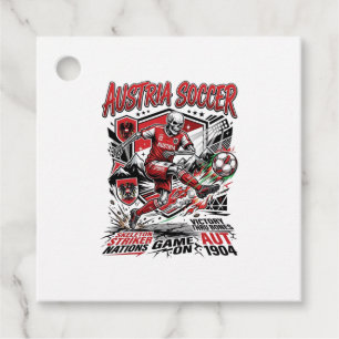 Austria Soccer Skeleton Striker Nations Poster Sty Favour Tags