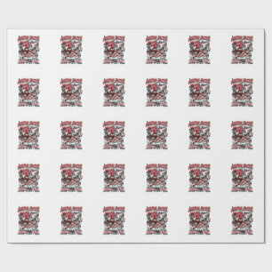 Austria Soccer Skeleton Striker Nations Poster Sty Wrapping Paper