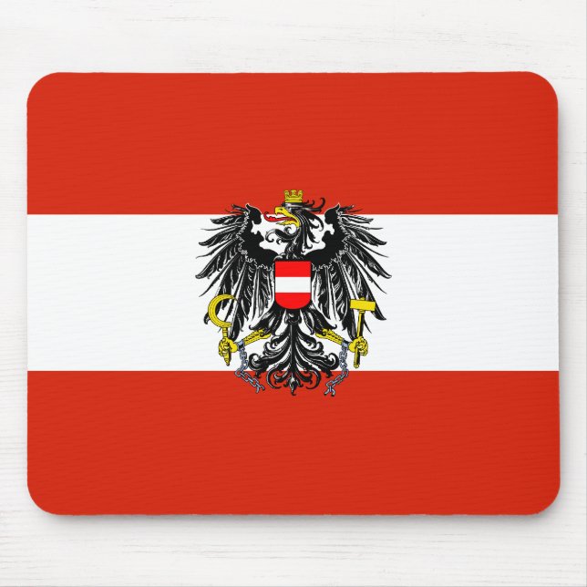 Austria State Flag Mousepad (Front)
