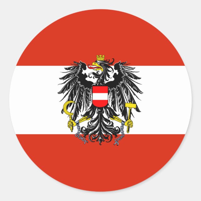 Austria State Flag Sticker (Front)