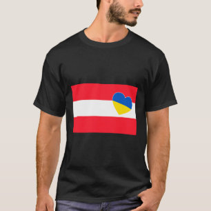 Austria Support Ukrainian Ukraine Heart Austrian F T-Shirt