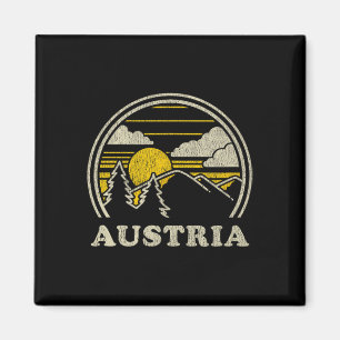 Austria T Shirt Vintage Hiking Mountains Tee Magnet