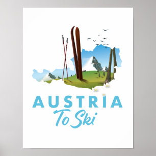 Austria to ski. poster