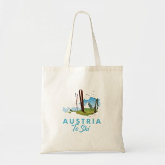 Austria to ski. T-Shirt Classic Round Sticker Tote Bag